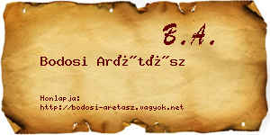 Bodosi Arétász névjegykártya